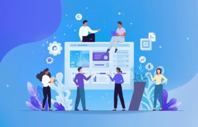 Team collaboration dashboard in project management software