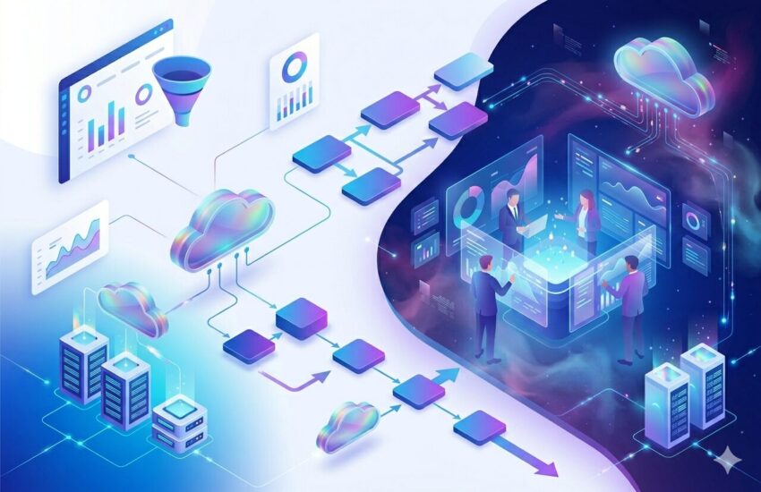 Salesforce automation dashboard by ERPOcean showing improved sales productivity, workflow automation, and CRM process optimization in enterprise CRM software